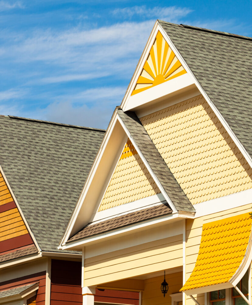 Modern wooden Victorian style homes